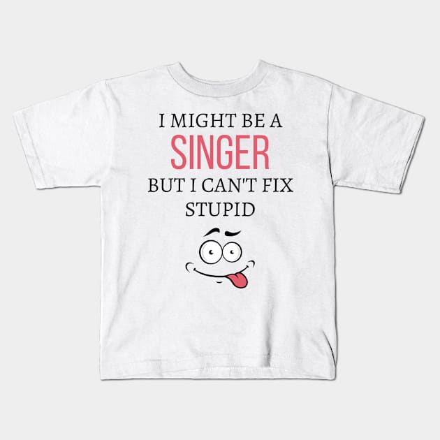 Singer Kids T-Shirt by Mdath